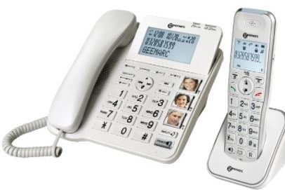 Téléphone filaire No-name Téléphone Fixe pour Personnes Âgées Daewoo  DTC-760 LED Blanc