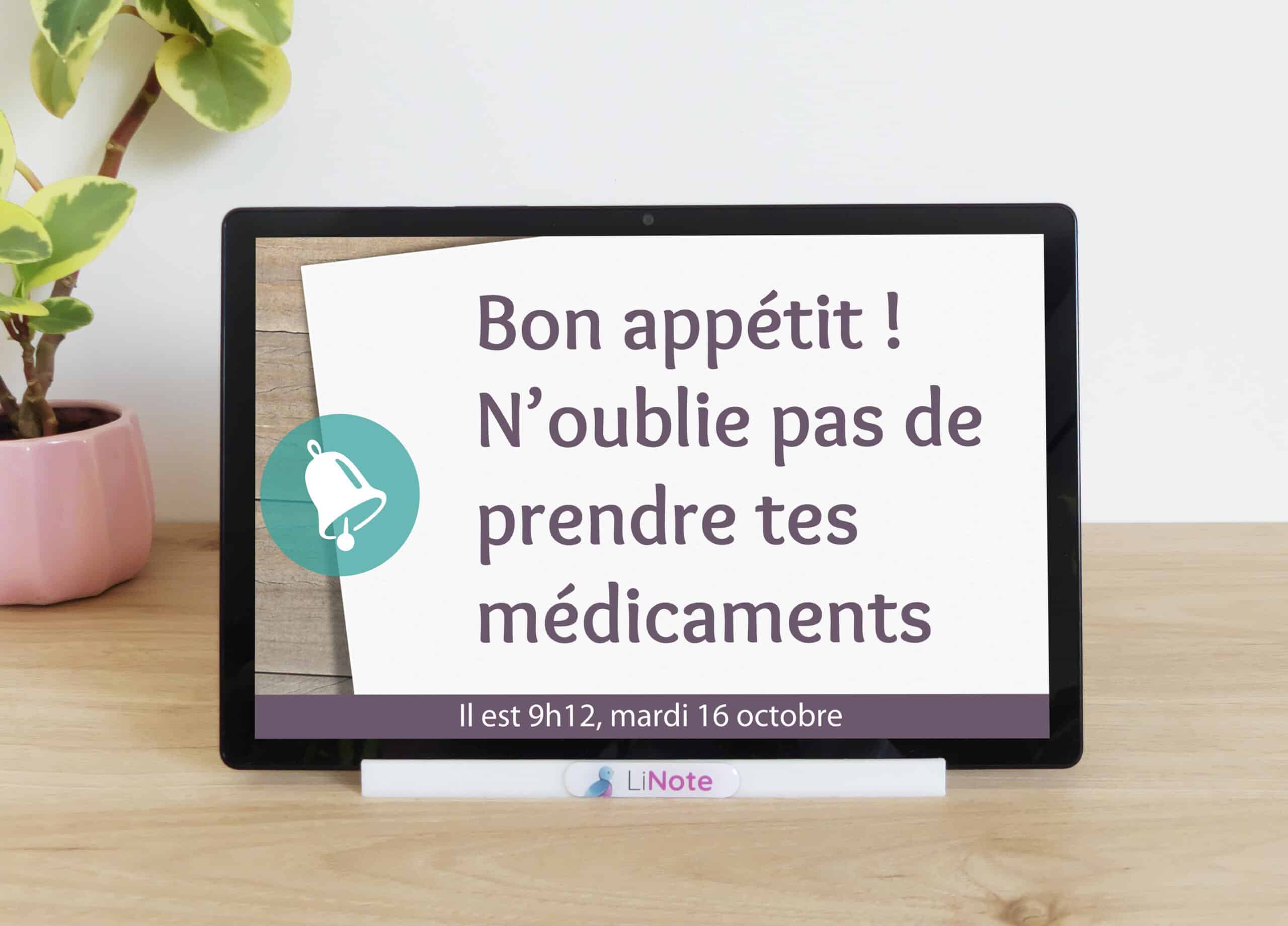 rappel médicament LiNote tablette senior convalescence à domicile