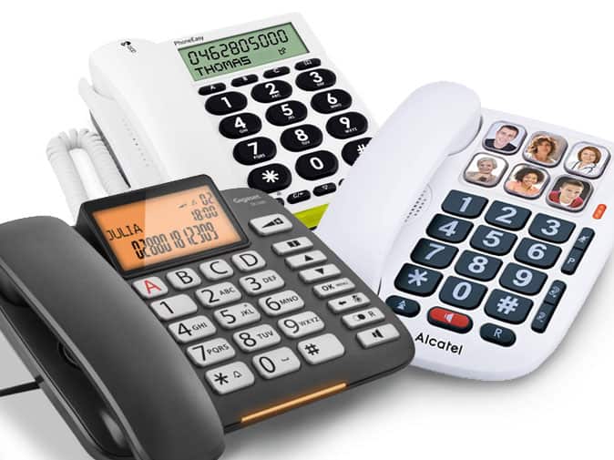 Comfort Volume 2 - Téléphone fixe Senior grandes touches, amplificateur  vol, compatible appareils auditifs et caller ID