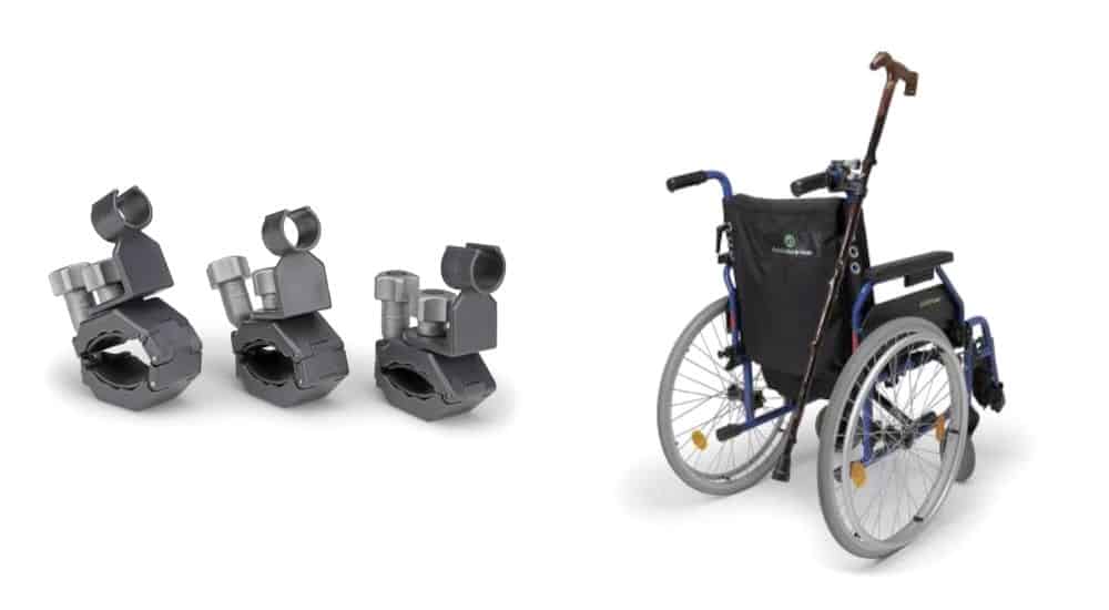 Accroche canne pour fauteuil roulant - Jica