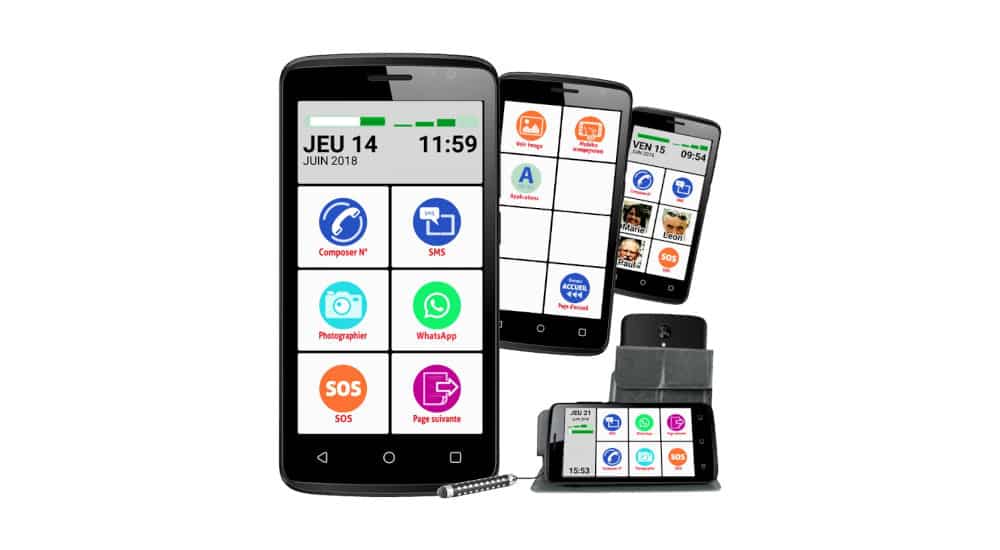 Téléphone portable personne agée - Mohibo Essentiel Smart Initial
