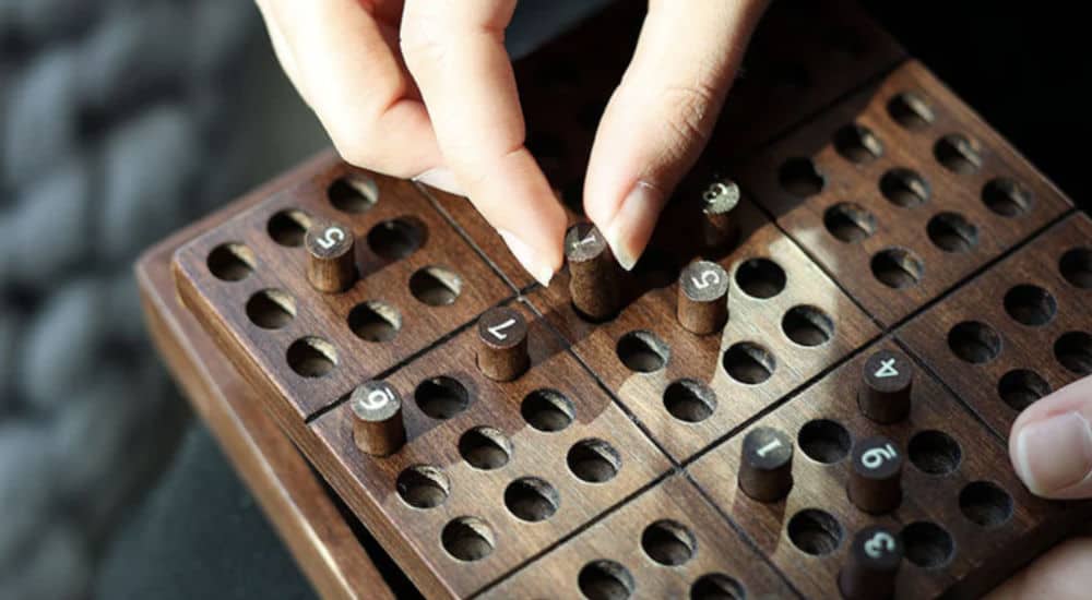 Cadeau original pour anniversaire homme 60 ans - Sudoku en bois
