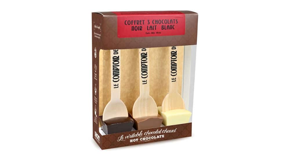 Cadeau de noel original pas cher pour femme - Trio de cuillères au chocolat