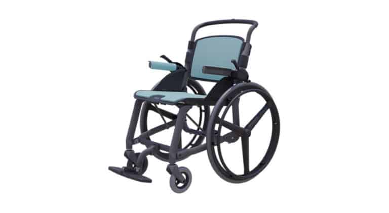 Fauteuil Roulant Pliant Ultra-Léger Aluminium Orange - Transit Avec Ceinture Et Dossier Inclinable