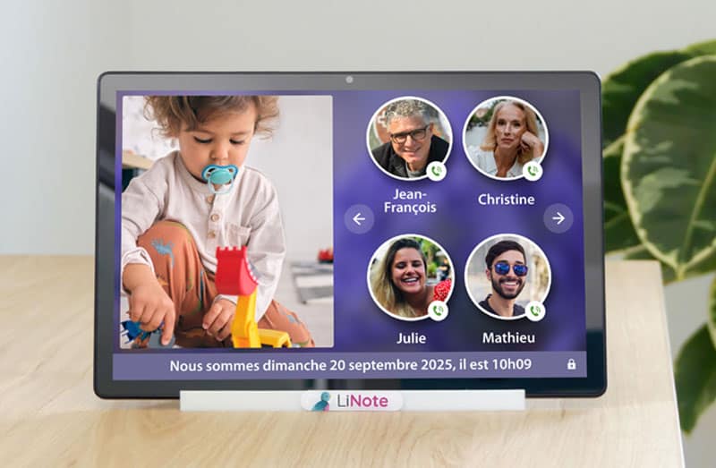 Téléphone malvoyant, téléphone fixe grand écran avec contacts préenregistré. Facile à utiliser