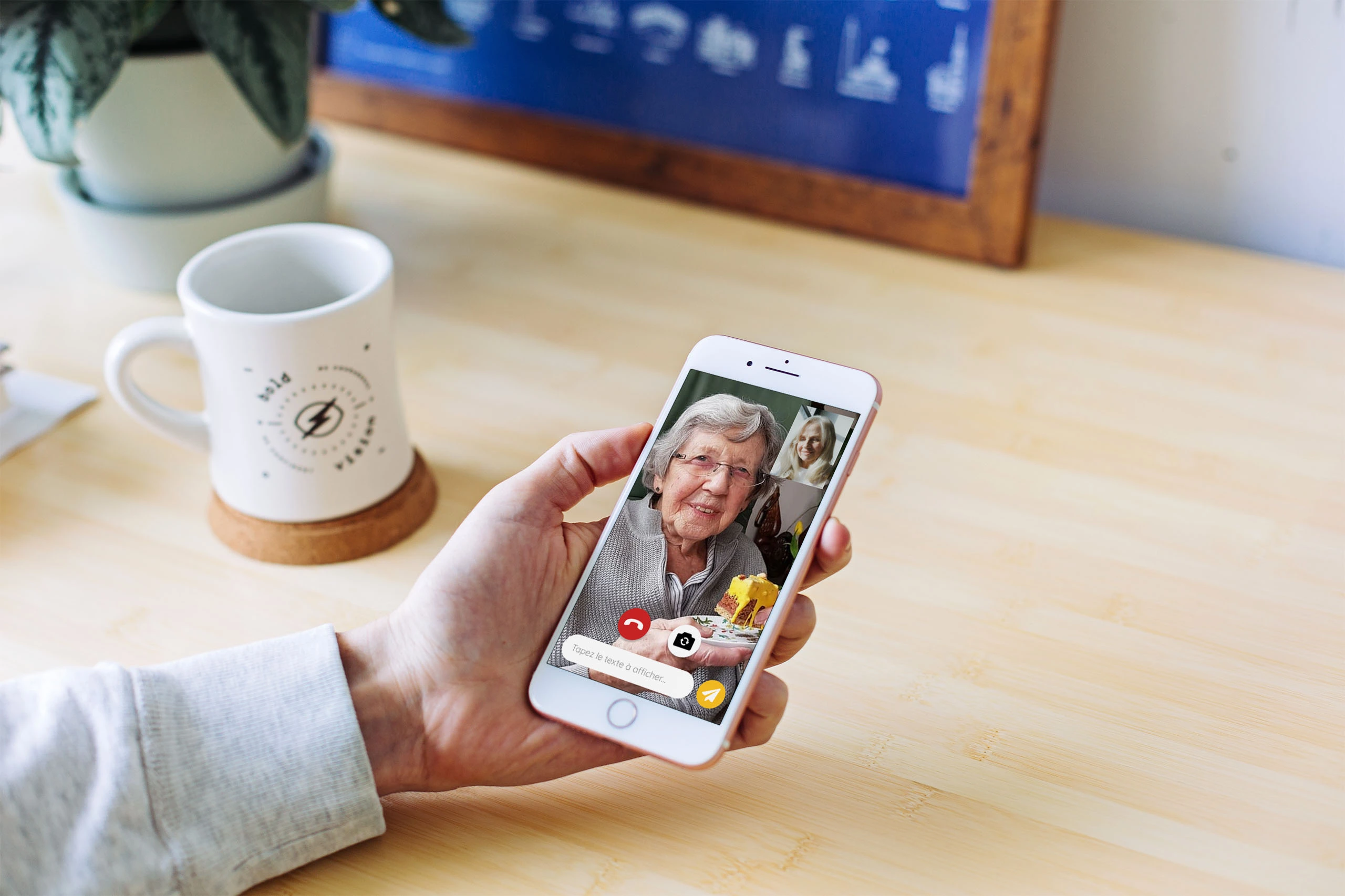 appel video linote accompagnement repas alzheimer à distance