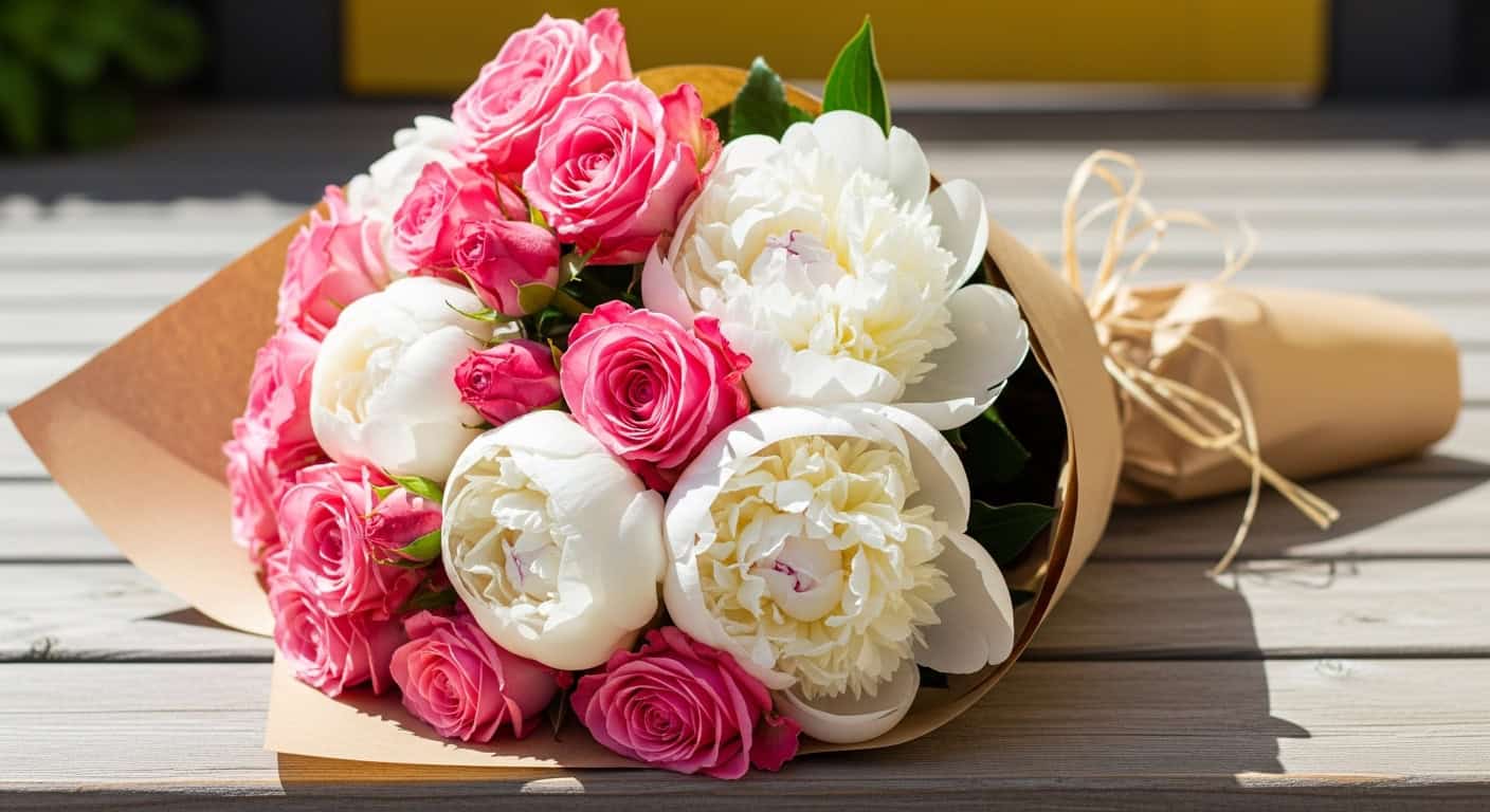 bouquet de fleurs livré à domicile - idée cadeau grand-mère fête des grand-mères