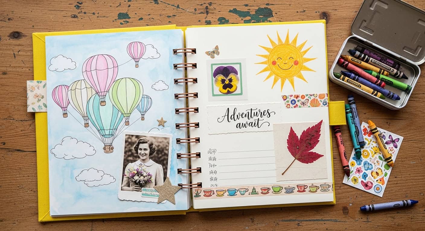 album de dessins fait par les petits-enfants pour mamie - cadeau fait maison fête des grand-mères