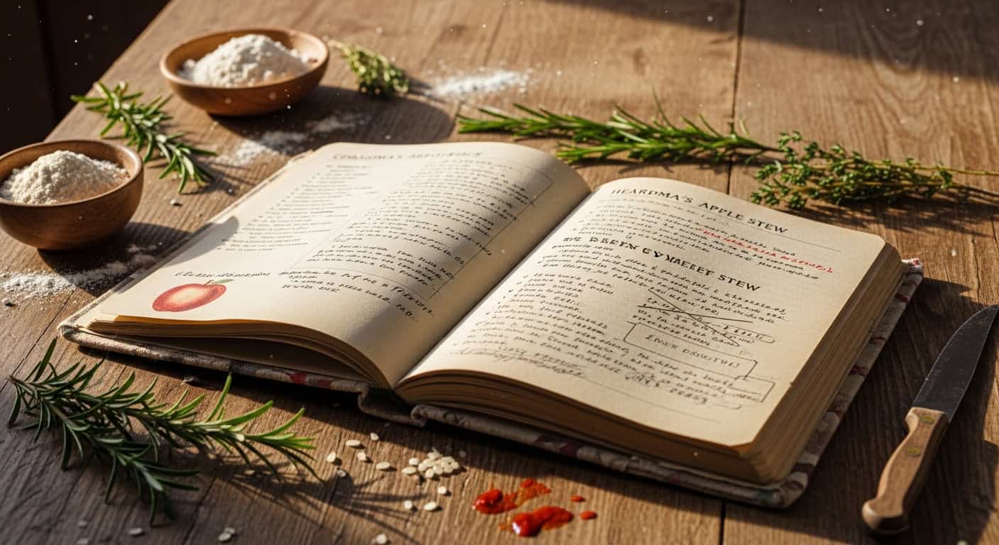 livre de recettes de famille fait main - cadeau original pour grand-mère