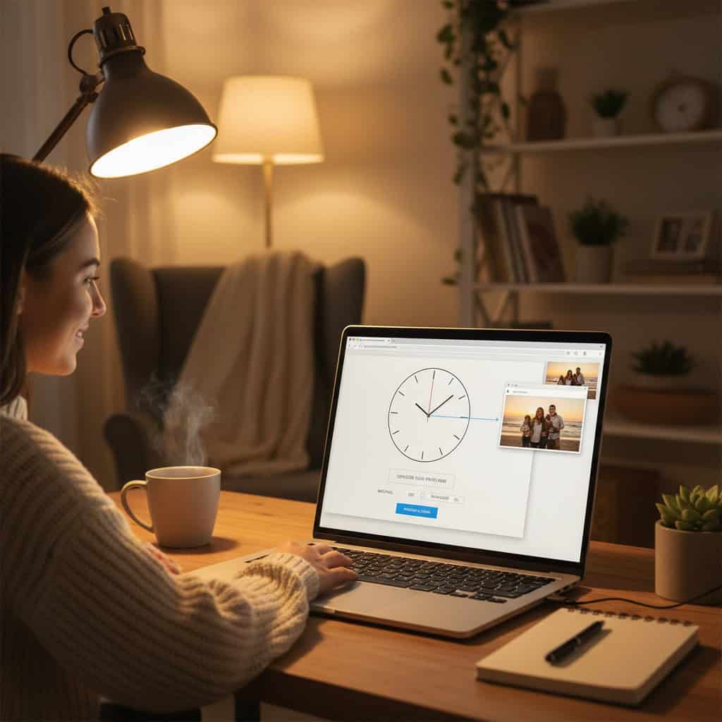 créer commander horloge photo personnalisée en ligne